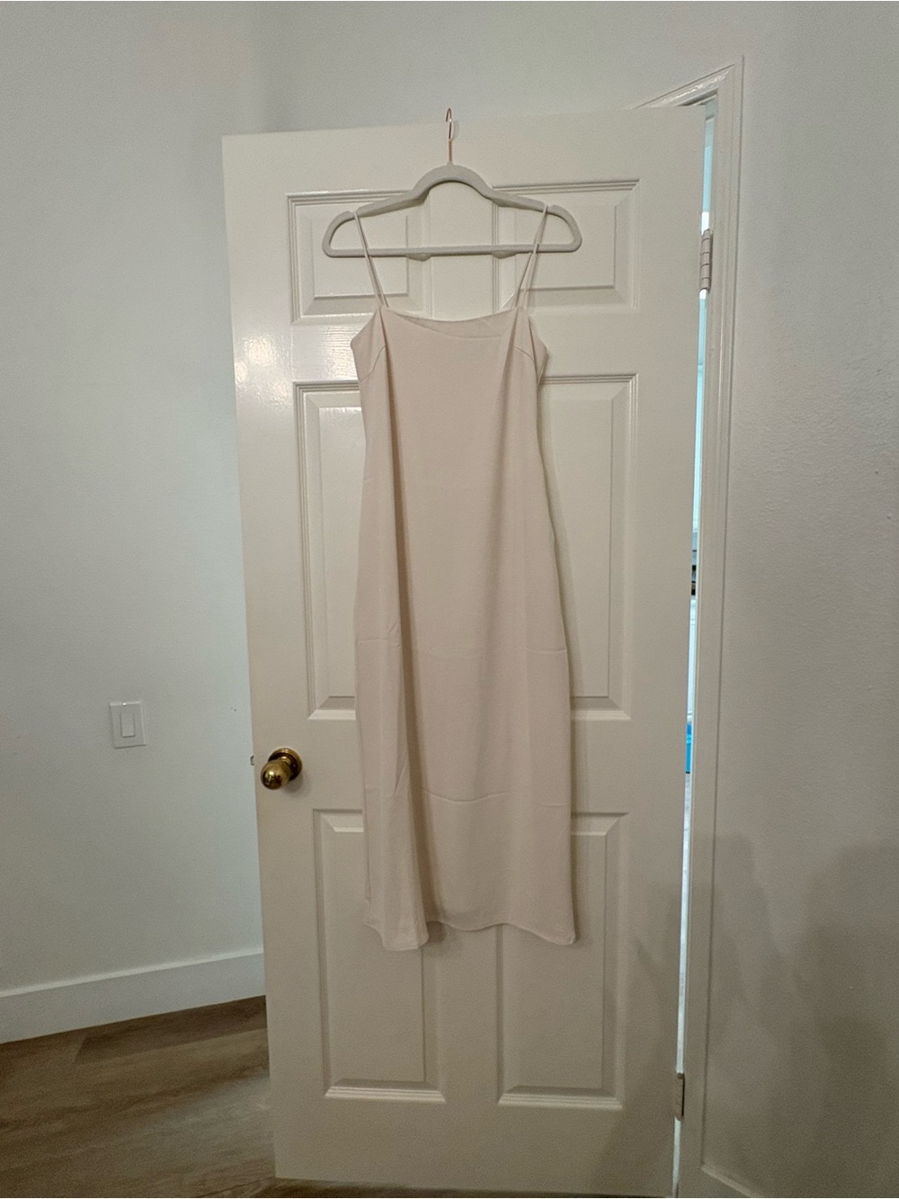 Love Bonito Women's Cream Slip Dress with Spaghetti Straps